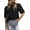 Black, variant on PRETTYGARDEN Summer Tops for Women Trendy Short Sleeve Eyelet Embroidered Dressy Casual Blouse Shirts
