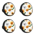 thumbnail image 1 of 4 Pcs Sunflower Knobs for Kitchen Cabinet Cupboard Dresser Bookcase Drawer Pulls Handles Round Home Decor, 1 of 5