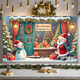 thumbnail image 3 of Festive Design Happy Christmas Greeting Banner Decorative Elements Holiday Theme New Year Celebration for Holiday Party Indoor Decoration Family Gathering, 3 of 9