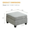 thumbnail image 2 of 1PC Foot sofa for Living Room, L-Shaped Couch with Reversible Storage Seat & Storage Ottaman,Convertible Sectional Sofa Couch, Apartment, Grey, 2 of 5
