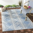 thumbnail image 2 of SAFAVIEH Beach House Justine Geometric Indoor/Outdoor Area Rug, Cream/Blue, 3' x 5', 2 of 9