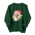 thumbnail image 4 of Cadancy Christmas Sweatshirts for Women Funny Santa Graphic Crew Neck Pullover Tops Xmas Holiday Loose Long Sleeve Shirts Winter Vintage Fashion Outfits 2025, 4 of 5