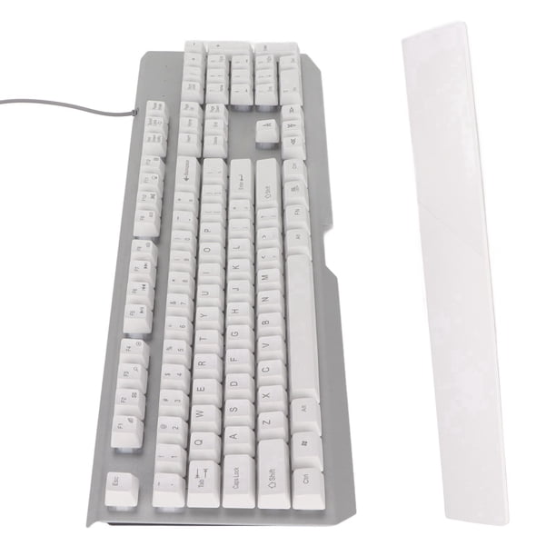Teclado con cable con reposamuñecas, teclado con cable RGB con teclado con sensación mecánica, teclado para juegos, rendimiento de alta gama