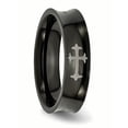 thumbnail image 6 of Titanium Cross Black IP-plated 6mm Concave Band, 6 of 11
