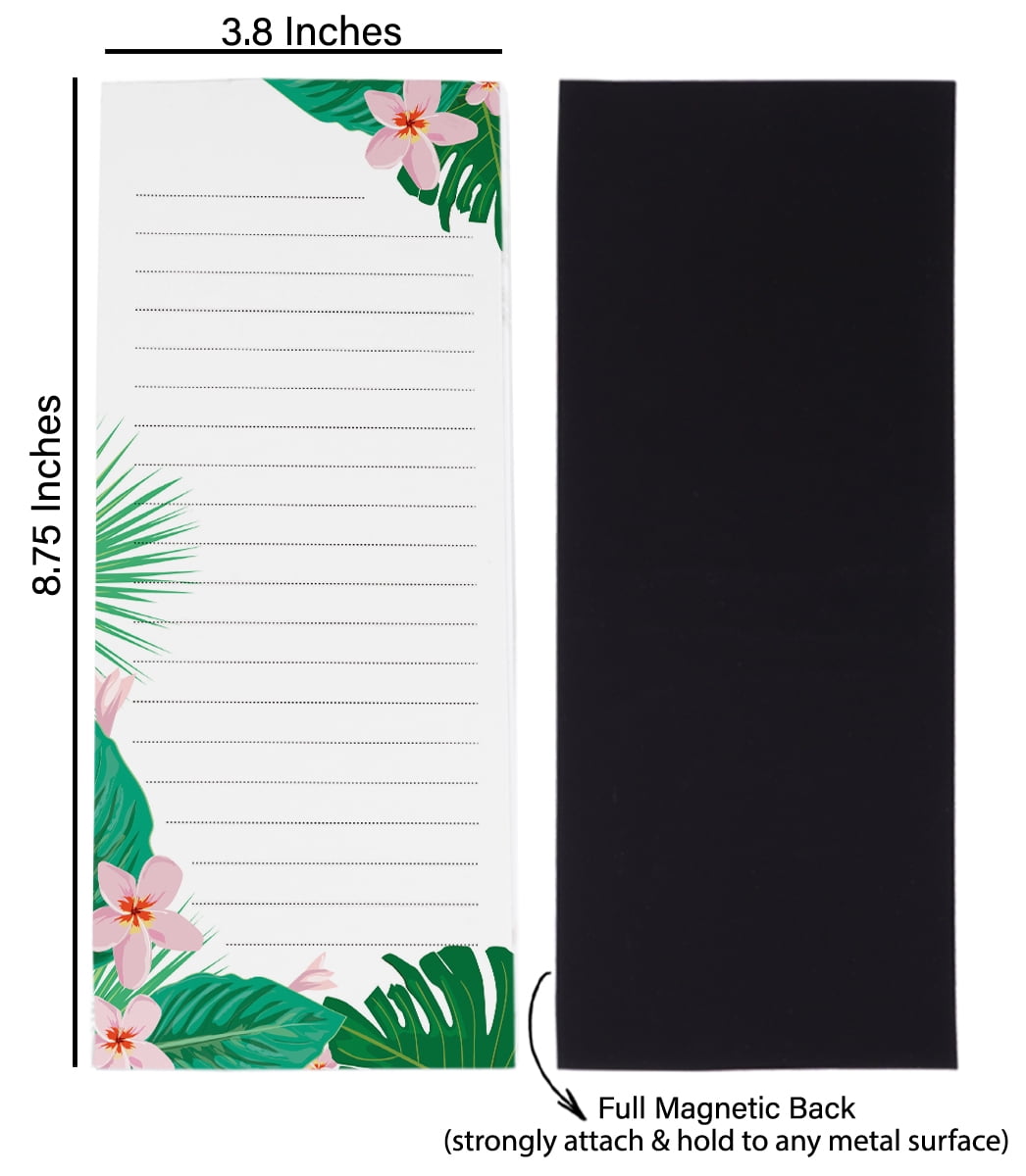 Inkdotpot Pack of 3 Magnetic Fridge To-Do List Notepads- Magnetic Memo Pads For Refrigerator-(50 Sheets Each)-T6