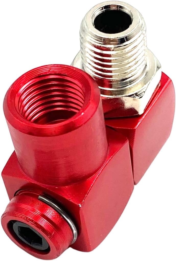 MKEUDQ-2Pcs Air Compressor Fittings,1/4 Inch NPT 360 Degree Swivel Air Hose Fittings for Pneumatic Tool