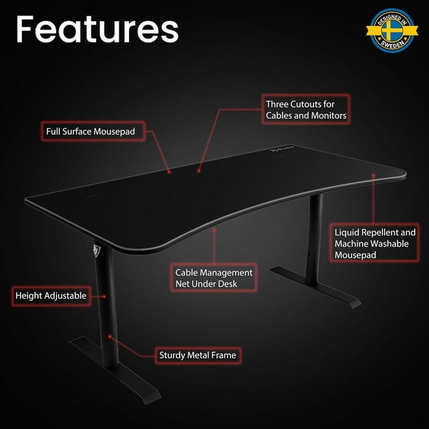 Arozzi Arena Ultrawide Curved Special Edition Gaming Desk