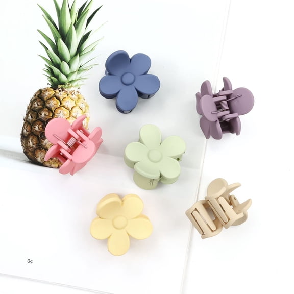 Cute Small Plastic Flower Hair Claws Clips Barrettes Clamps Nonslip Strong Hold Hair Accessories