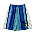 thumbnail image 3 of Ramiter Workout Shorts Men's Summer Printed Beach Short Casual Loose Fashion Daily Shorts Loose Tether Pocket Board Summer Soft Shorts 2XL,Blue, 3 of 5