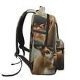 thumbnail image 3 of Hirioo American Wildlife Deer Forest Print Laptop Backpack Lightweight Casual Travel Daypack for College Workplace Travel, 3 of 5