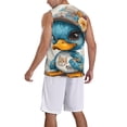 thumbnail image 2 of Naloa Cute Sunflower Blue Duck Basketball Jersey Reversible Men's Mesh Athletic Sports Shirts Training Practice S-4XLX-Large, 2 of 6