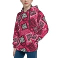 thumbnail image 2 of Lsque Geometry Patten Youth Hoodie Sweatshirt Pullover with Kangaroo Pocket Boys and Girls Hoodie Warm Hoodie for Kids-X-Large, 2 of 6
