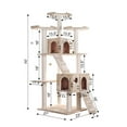 thumbnail image 3 of Armarkat 74-in Real Wood Cat Tree & Condo Scratching Post Tower, Beige, 3 of 6