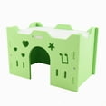 thumbnail image 3 of Wood Hamster House Star Heart Design Hamster Cage Hideout Small Animal House, 3 of 10