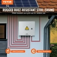 thumbnail image 3 of Solar PV Combiner Box for 6 Strings, 10A Current Rating, IP65 Waterproof Enclosure, Steel Case for Solar Panel Array System, 3 of 7