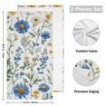 thumbnail image 4 of Yayeee Hand Towels for Bathroom Set of 2 Quick Dry Super Absorbent Soft Hand Shower Towels, 28" x 14", Blue Floral, 4 of 8