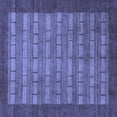 thumbnail image 1 of Ahgly Company Machine Washable Indoor Square Abstract Blue Modern Area Rugs, 5' Square, 1 of 4