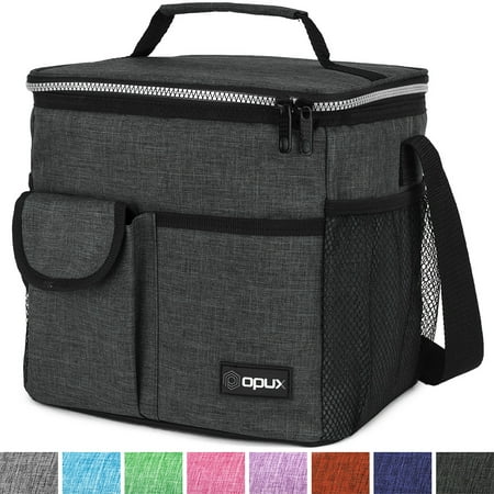 OPUX Premium Insulated Lunch Bag for Women, Men, Kids | Lunch Box with Shoulder Strap, Pocket, Soft Leakproof Liner | Medium Lunch Cooler for School, Work | Fits 6 Cans