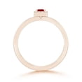 thumbnail image 2 of ANGARA Natural Square Ruby Stackable Ring with Diamond Halo in 14K Rose Gold for Women (Size-3mm) | July Birthstone, Birthday, Anniversary, Jewelry Gift for Women | Natural Ruby Ring, 2 of 8
