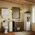 thumbnail image 4 of RiverRidge Ashland 1-Door Slim Bathroom and Laundry Storage Cabinet with Shelves - White, 4 of 11