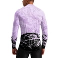 thumbnail image 6 of Dragon Print Quarter Zip Pullover for Men, Long Sleeve Athletic Jersey with Breathable Quick Dry Fabric - Slim Fit Cool Motorcycle Cycling Workout Tops Purple Pink S, 6 of 6