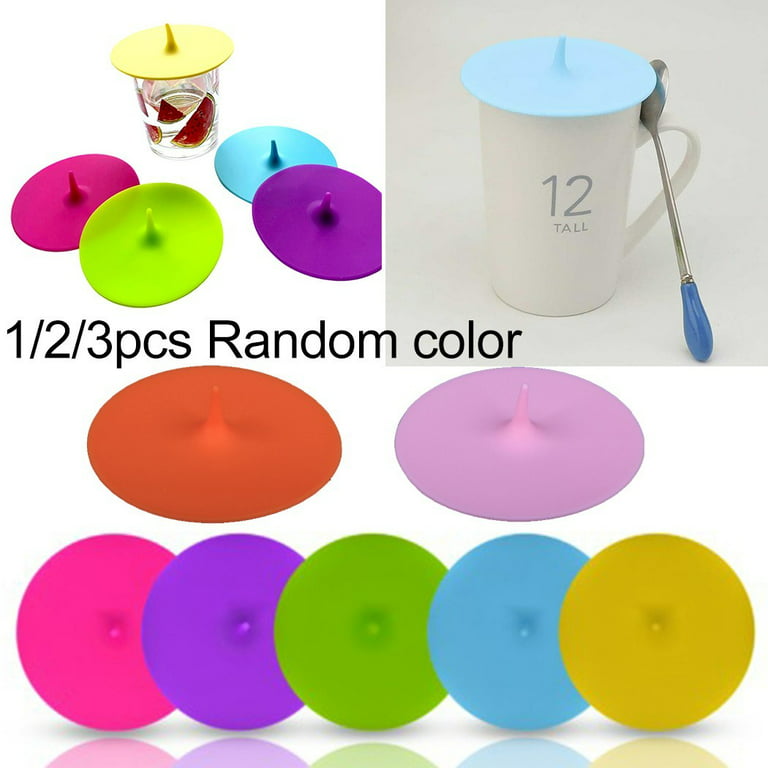 2pcs Silicone Glass Cup Covers Cup Lids Reusable Anti Dust Cup