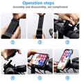 thumbnail image 4 of Soporte para teléfono para bicicleta, paquete de 2 soportes universales para teléfono para motocicleta, soporte para teléfono para bicicleta ajustable de 360°, para iPhone 7/8/X/11/12/Pro/Plus, Galaxy, Google Pixel, Nubia, LG JM, 4 of 5