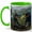 Green, variant on Rainy Tree Planting Coffee Mug, Forest Restoration Volunteer Design, 11 oz Ceramic Cup