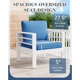 thumbnail image 3 of AECOJOY Aluminum Outdoor Furniture Set, 7 Pieces Metal Patio Furniture on sale Outdoor Couch Patio Conversation Set - Blue, 3 of 9