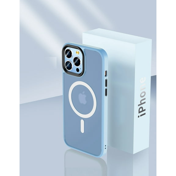 Allytech Case for iPhone 12 Pro Max 6.7" Cover Compatible with Magsafe Chargers and Accessories, Anti-Scratch Hard PC & Non-Slip TPU Bumper Slim Fit Shockproof Case for iPhone 12 Pro Max 2020, Blue