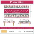 thumbnail image 2 of Merry Christmas Gingerbread Man Rectangle Tablecloth 60 x 120 Inch, Magenta Xmas Peppermint Candy Decorative Table Cloth Dining Table Cover, Snowflake Holiday Dinner Party Picnic Decoration, 2 of 5