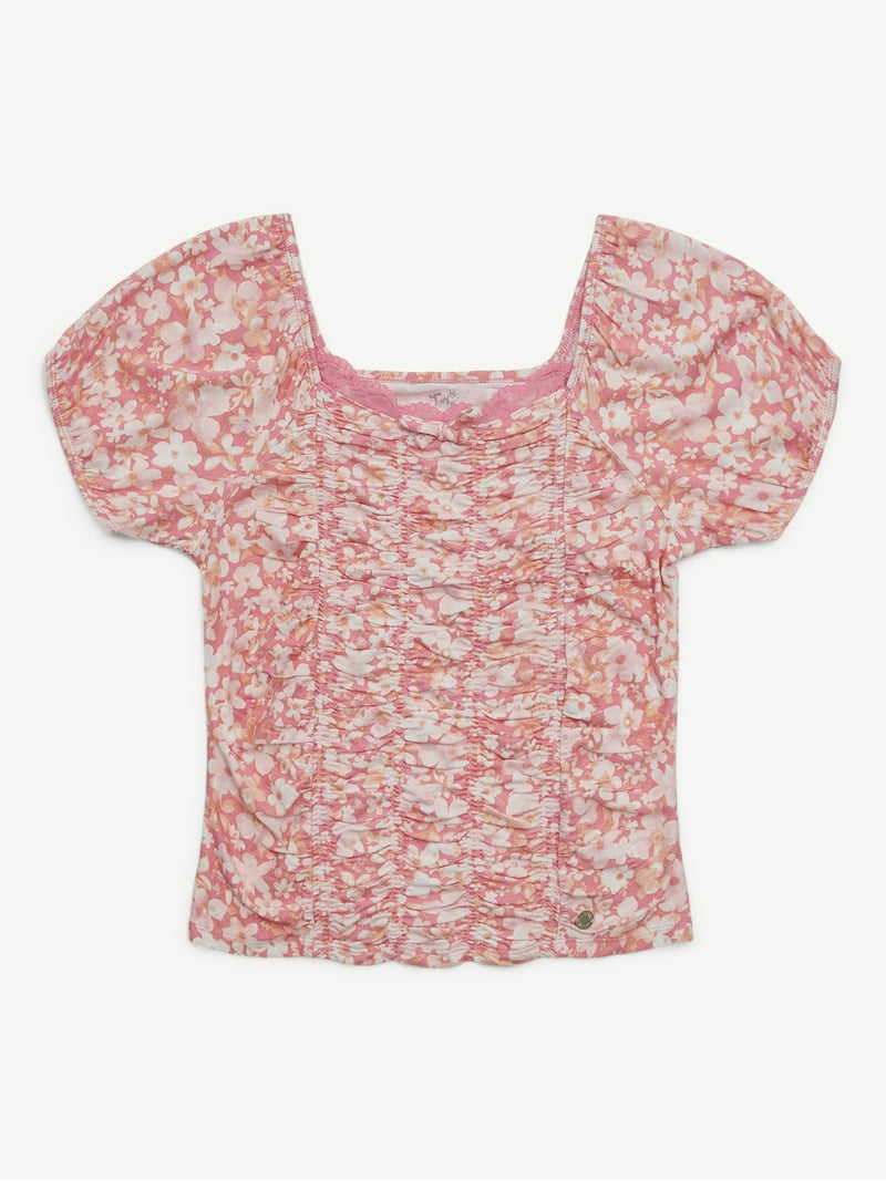 Katie BUNNY KISS puff sleeve tee ピンク Katie BUNNY KISS puff sleeve tee ピンク