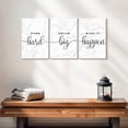 thumbnail image 2 of Elephant Stock Work Hard And Make It Happen Typography Wall Art - Horizontal Multi Panel Canvas - Living Room Wall Decor - Inspirational And Typography Multi Panel - White And Gray Decor - 26" x 12", 2 of 8