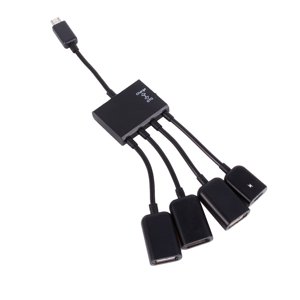 Micro USB OTG Connecteur Hub hôte, USB Conception de port Micro USB OTG Host Hub Adapter travail simultanément portable pour l'intérieur pour le bureau