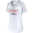 thumbnail image 2 of Women's Fanatics White Detroit Tigers Play Calling Raglan V-Neck T-Shirt, 2 of 3