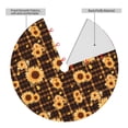 thumbnail image 2 of Yiaed Brown Plaid Sunflower Print Christmas Tree Skirt , Tree SkirtsTree Mat for Christmas Winter Holiday Indoor Decorations-30", 2 of 7