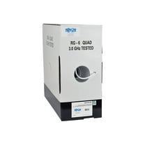 Tripp Lite 1000ft RG6/U Quad-Shield CMR-Rated Coaxial Cable, White