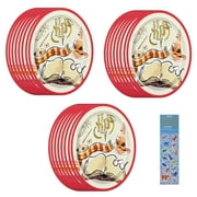 Wizarding World Party Pack - 24 Magic Plates & Dino Sticker Sheet - Magical Birthday Supplies for Harry Potter Fans - Enchanting Celebration Kit