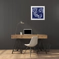 thumbnail image 3 of Vision Studio 20x20 White Modern Wood Framed Museum Art Print Titled - Indigo Carp Katagami I, 3 of 4