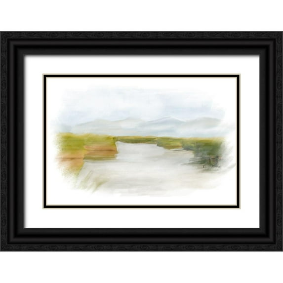 Murdock, Ramona 32x23 Black Ornate Wood Framed with Double Matting Museum Art Print Titled - Marshy Wetlands III