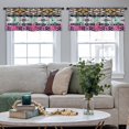 thumbnail image 5 of LALILO Kitchen Curtain Valance Pink Laptop Succulent Flower Rod Pocket Window Curtain 52"x 18" Set of 2, 5 of 7
