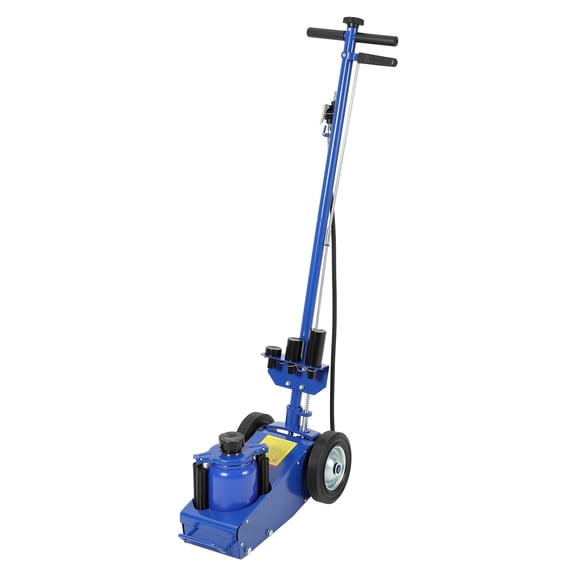 35 Ton Air Hydraulic Floor Jack for Heavy Duty Trucks & Tractors – Low Profile (10"-21.19"), 4 Adapters, 46" Adjustable Handle – 77,000 Lbs Capacity,Blue
