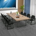 thumbnail image 2 of Costway Waiting Room Chair Set of 8 Upholstered Guest Conference Chair with Armrest, 2 of 9