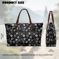 thumbnail image 6 of Eheartsgir Lightweight Top Handle Bag for Travel Shopping, White Paw Print Pattern Large Capacity Tote Handbag with Casual, 6 of 6