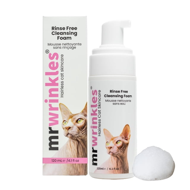Limpiador para mascotas MR WRINKLES espuma sin enjuague 120 ml