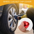 thumbnail image 3 of Unique Bargains 20 Pcs Wheel Lug Nut Bolt Rims Tire Nut Screws Dust Cap Cover Nut Protection Plastic Chrome Red 19mm, 3 of 7