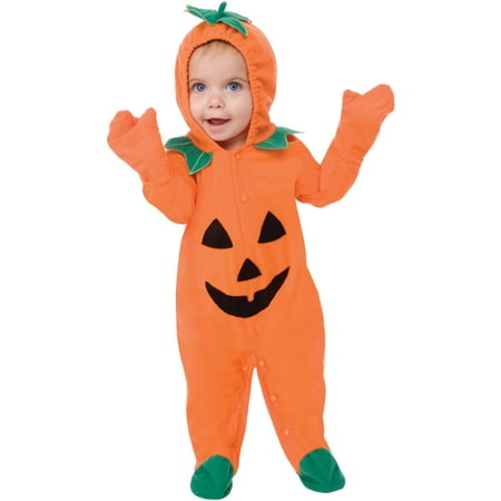 Living fiction lil pumpkin halloween baby infant costume, orange