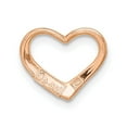 thumbnail image 3 of Auriga Fine Jewelry 14K Rose Gold Heart Chain Slide Pendant (L - 14.2mm, W - 12.25mm) for Women, 3 of 6