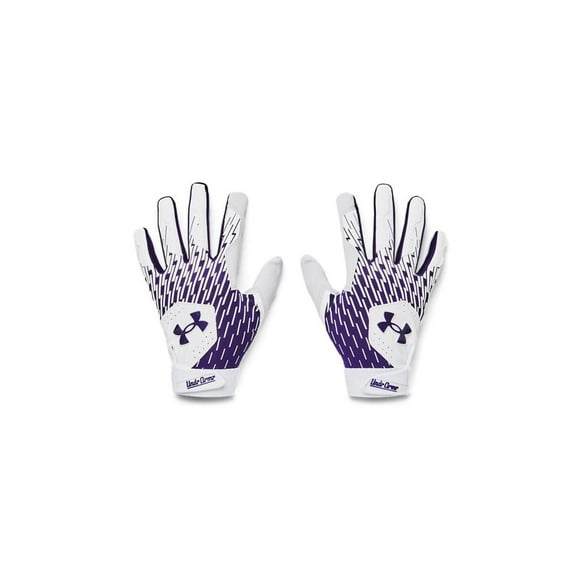 Guantes de Béisbol Under Armour Clean Up Blanco Púrpura XL