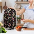 thumbnail image 3 of HELLHERO There is only one dust cover Kitchen Accessories Multifunctional Polyester for Kitchen Home, Candy Cane Snowflake Pattern, 3 of 6